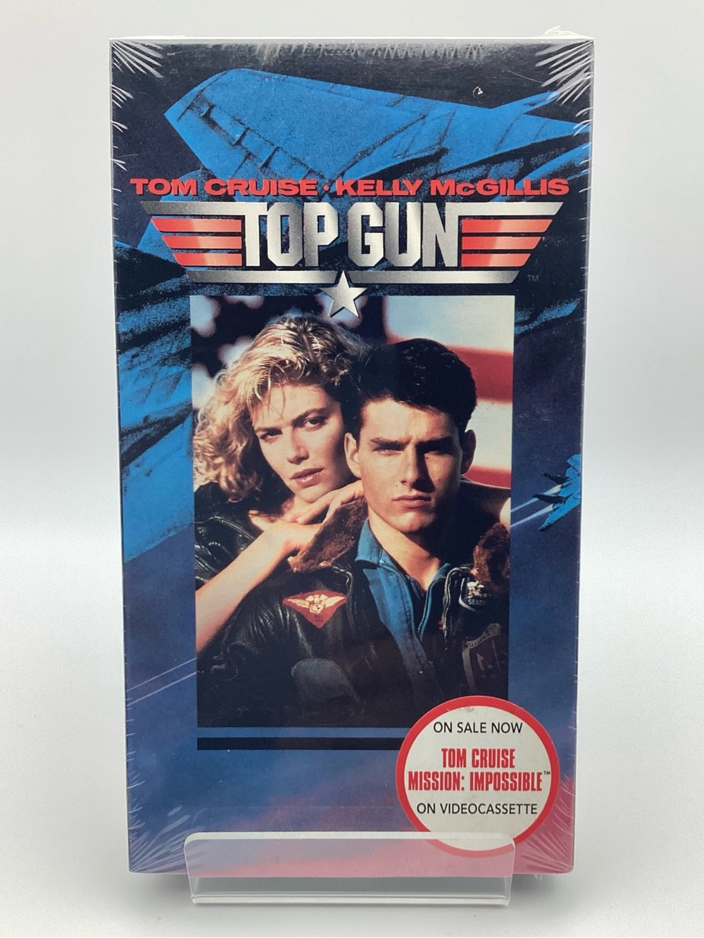 Top Gun VHS 1986 / 1996 Release Watermarks & Holographic Seal Red UPC